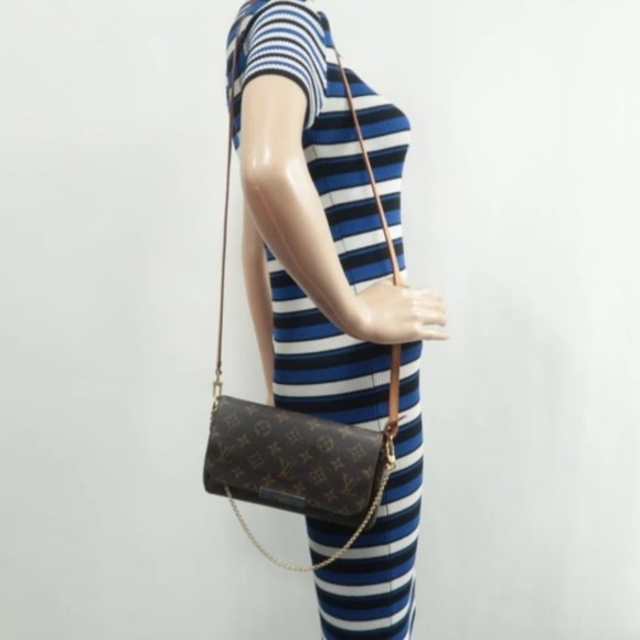 100% Authnetic Louis Vuitton Favorite Pm Brown Monogram Canvas Satchel Bag - Picture 11 of 11